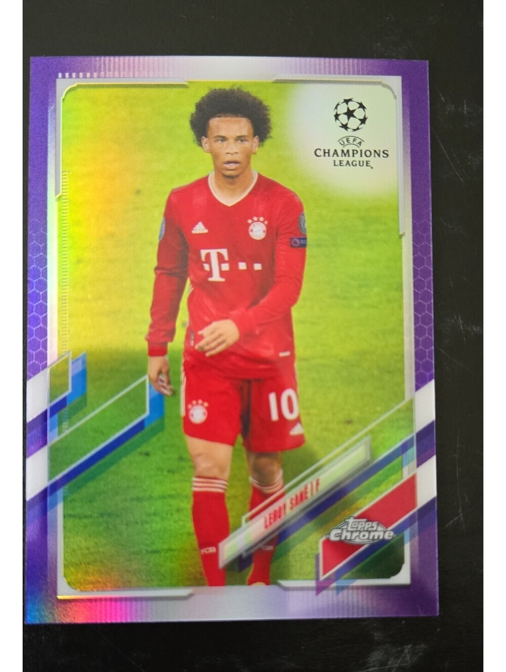2020-21 Topps Chrome Uefa Champions League - Leroy Sane #62 Purple Refractor...